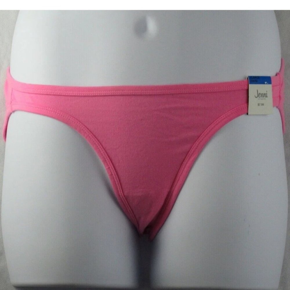 Jenni Women's 95% Cotton Bikini Panty Underwear, Pink, XL